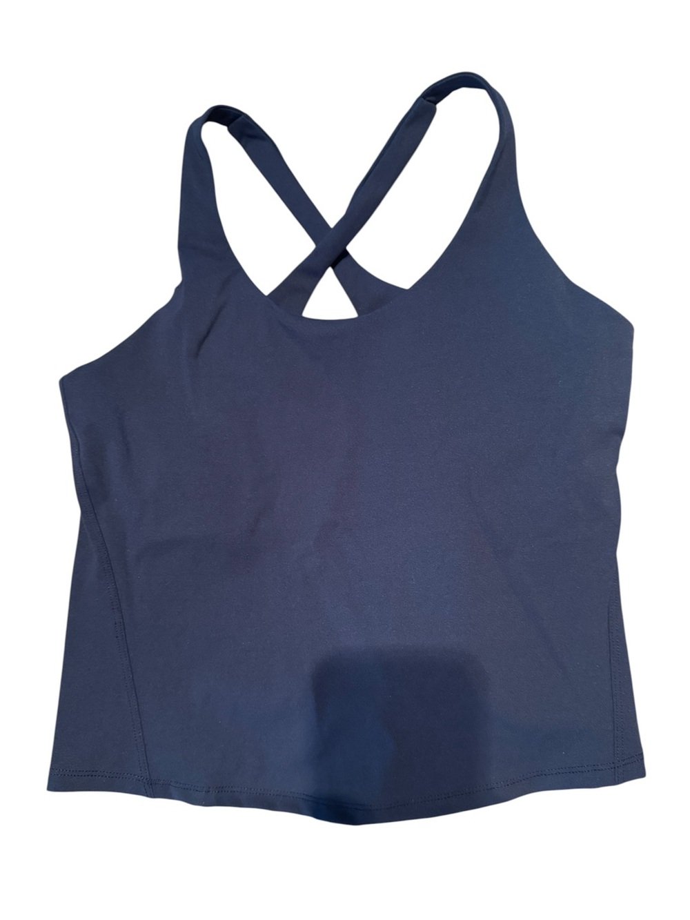 SPANX Navy Crossback Shelf Tank Top